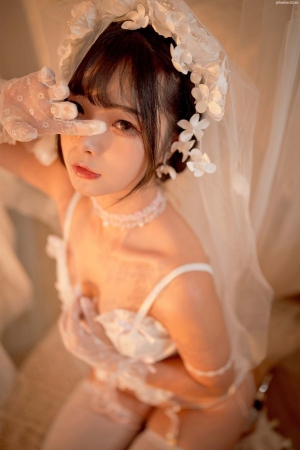 Coser-yuuhui玉汇-Pure-white-flower-wedding-08
