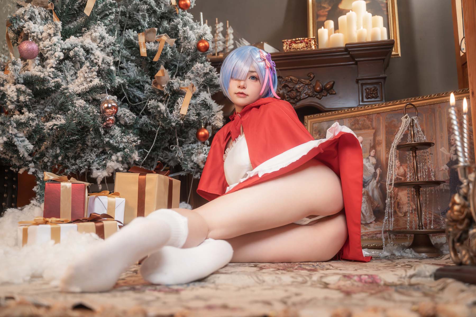[Coser] 爆机少女喵小吉 - Rem On Christmas Eve